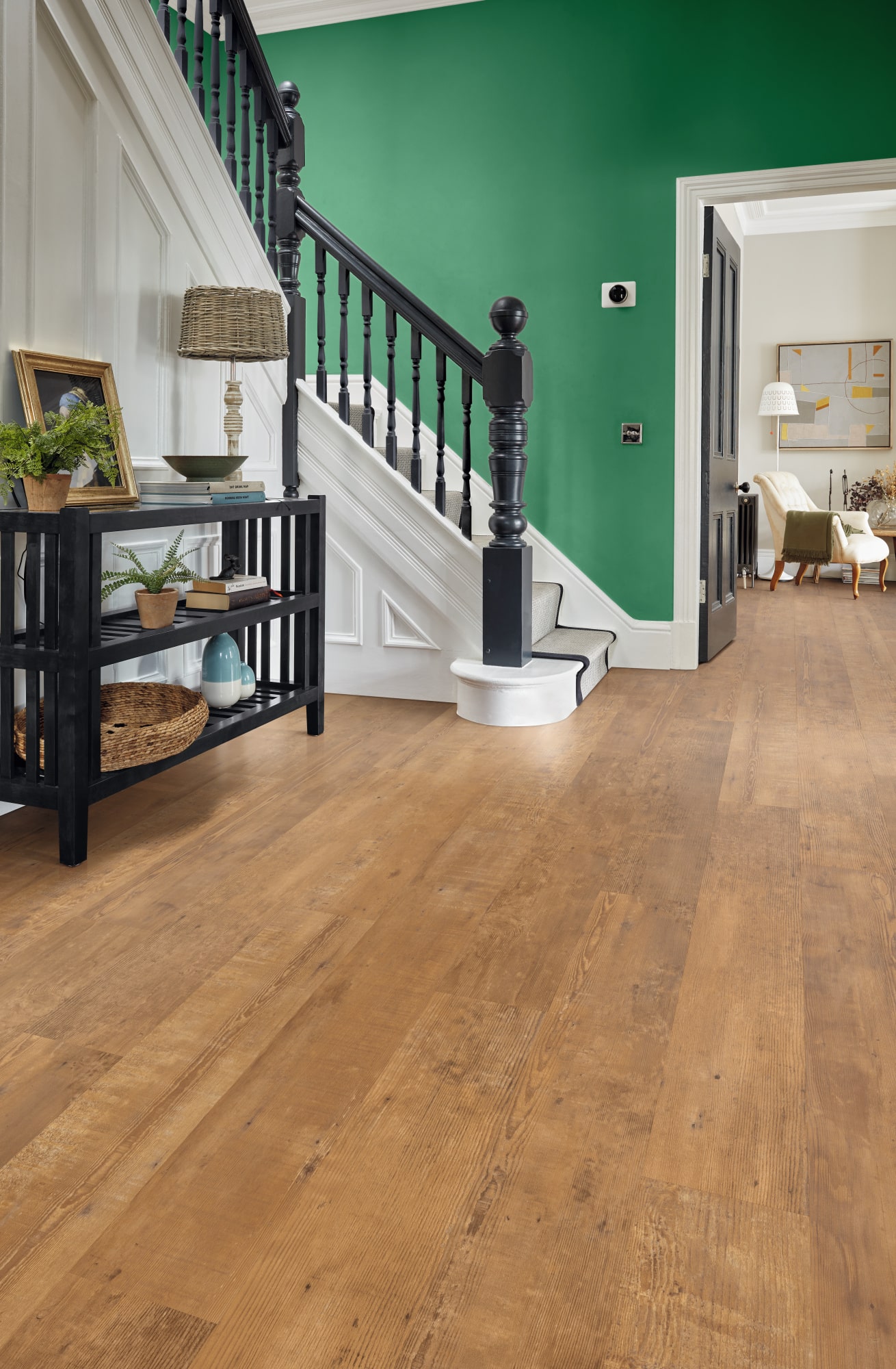 Vinyl Natural School Cedar flooring in the hallway Sherwood flooring company