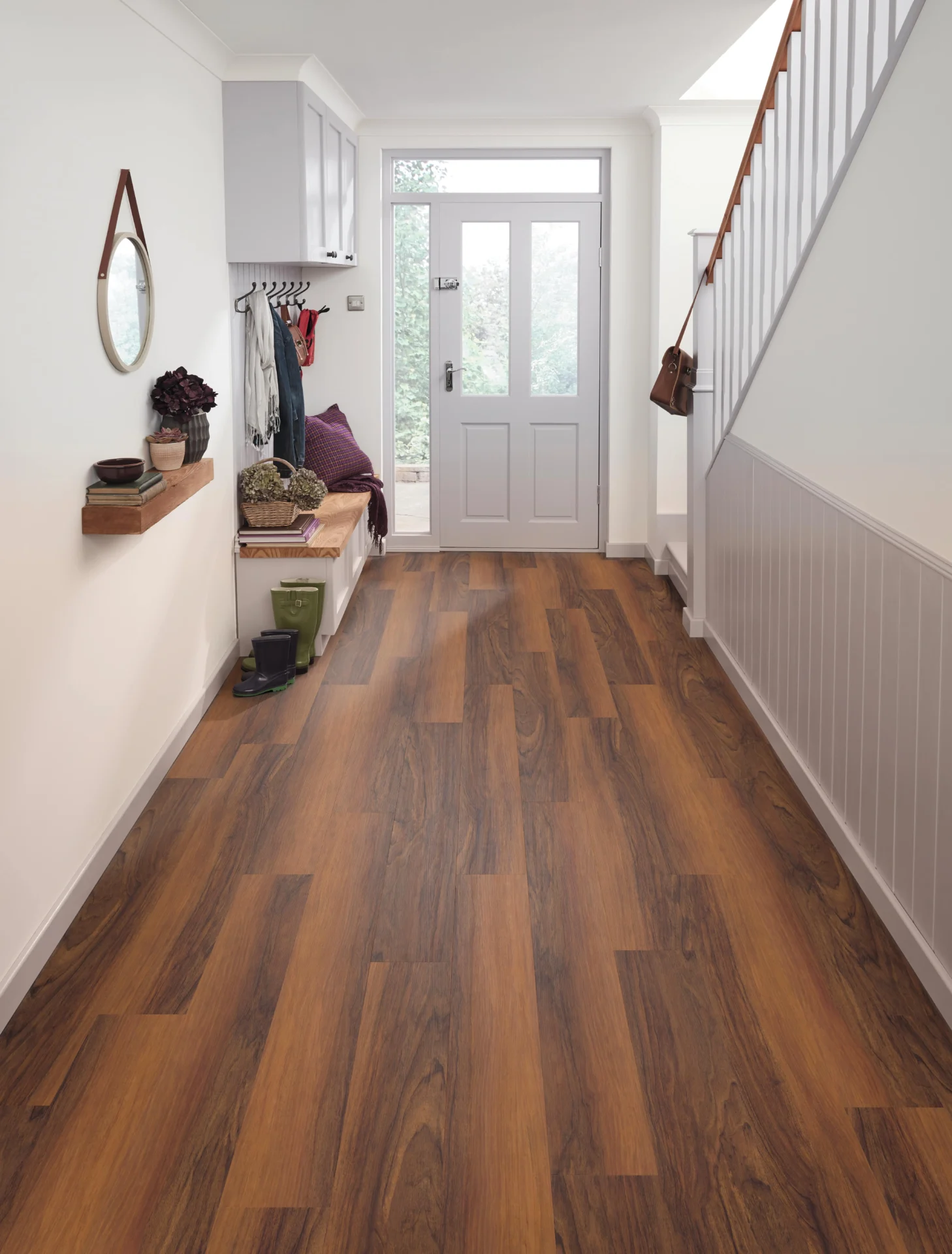 Sherwood Flooring company Vinyl Merbau Hallway Flooring in the Hallway